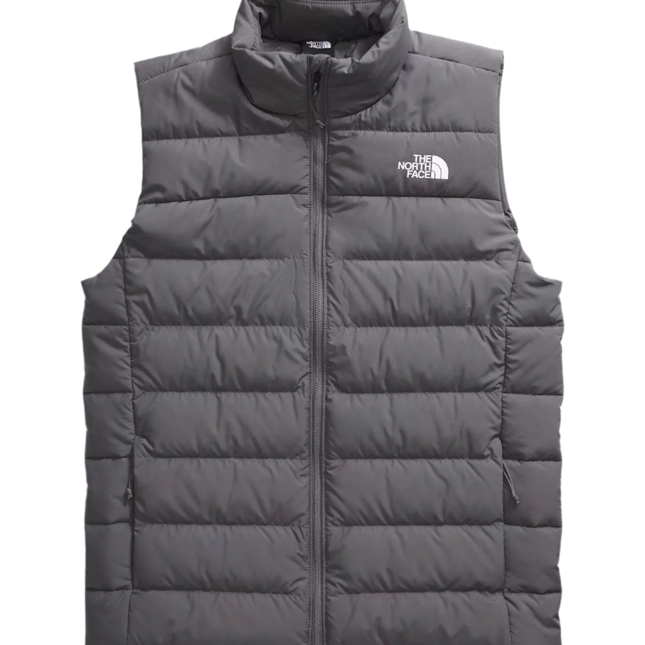 North Face Aconcagua 3 Vest - A dark gray puffer vest with a white logo on the left chest area.