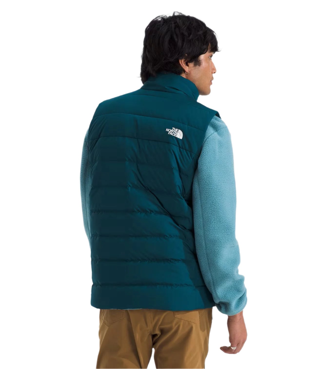 North Face Aconcagua 3 Vest - A dark green vest with a white logo on the upper left side.
