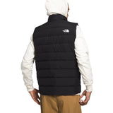 North Face Aconcagua 3 Vest - A black vest with a white logo on the upper left side of the back.