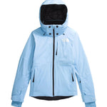 North Face Women's Lenado Insulated Jacket - A light blue jacket with a white logo on the left chest and black buttons down the front.
