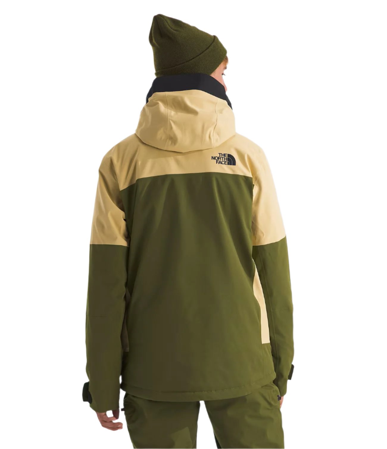 North Face Chakal Insulated Jacket - A green, tan, and black jacket with a hood.