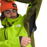 North Face Ceptor Shell Jacket - A bright green jacket with a white logo on the chest and black zippers.