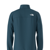 North Face Crest 1/4 Zip Pull Over 2025 - A dark blue fleece pullover with a zippered front and white logo on the left chest.