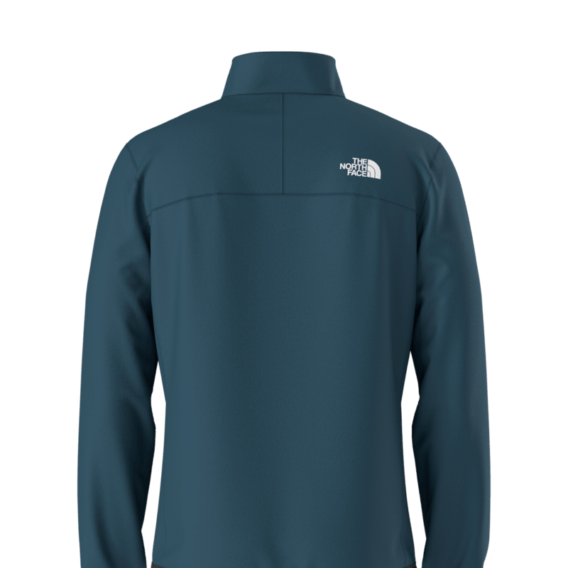 North Face Crest 1/4 Zip Pull Over 2025 - A dark blue fleece pullover with a zippered front and white logo on the left chest.