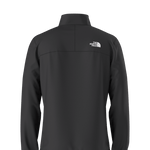 North Face Crest 1/4 Zip Pull Over 2025 - A black fleece pullover with a zippered front and white logo on the left chest.