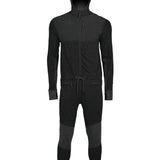 Airblaster Ninja Suit Pro 2025 - Black snowsuit with a star-shaped zipper pull on the chest.