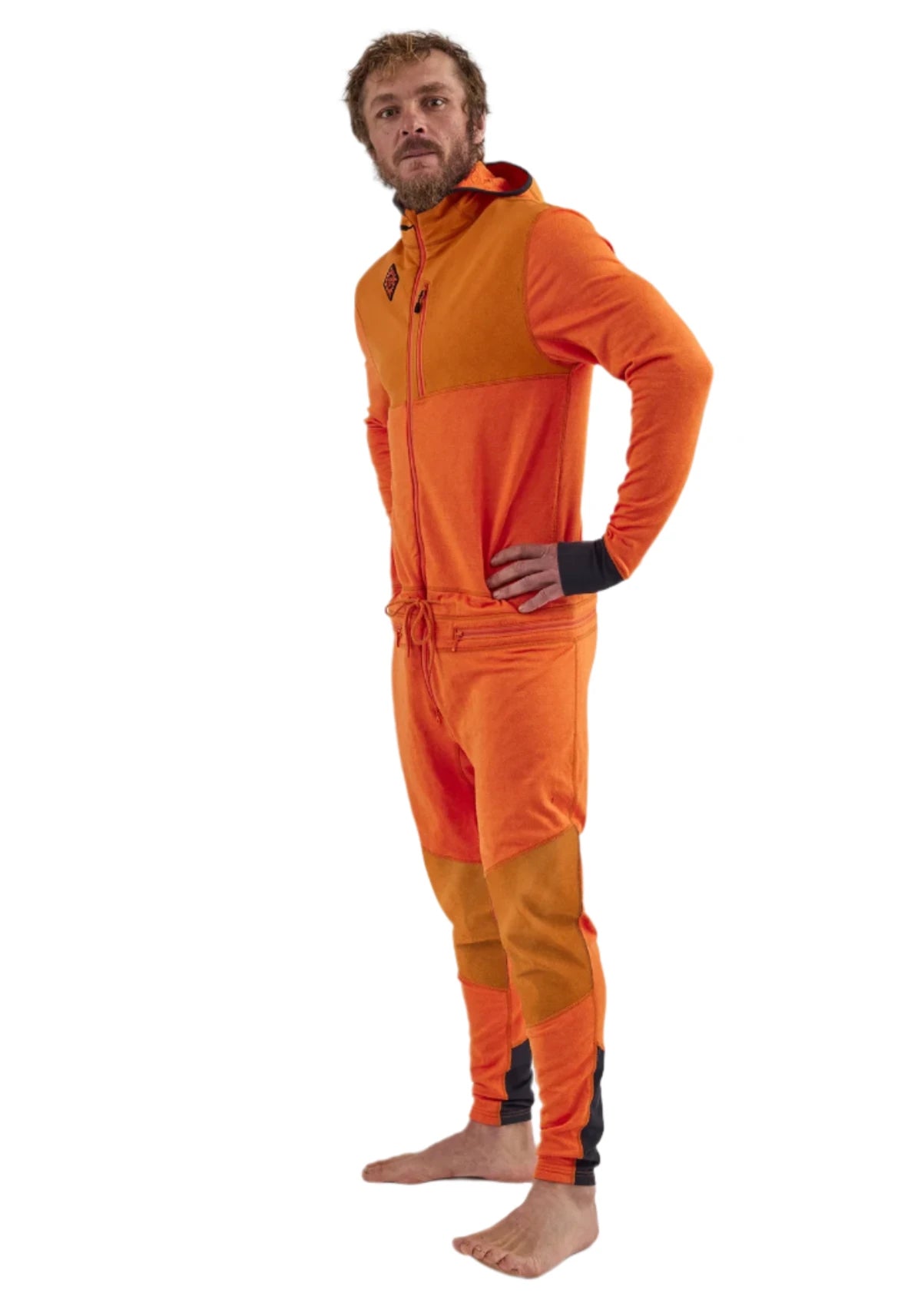 Airblaster Ninja Suit Pro 2025 - Black snowsuit with a black zipper and black logo on chest.