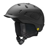 Smith Nexus MIPS Helmet 2025 - A black helmet with a matte finish, featuring ventilation holes and a yellow MIPS sticker on the side.