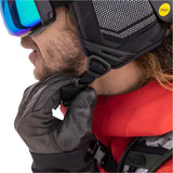 Smith Nexus MIPS Helmet 2025 - Black helmet with white accents, featuring a black strap and a reflective logo on the side.