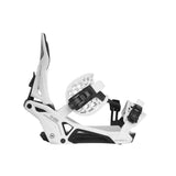 Nidecker Supermatic Snowboard Binding - 2025 binding with white plastic and black hardware.