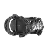Nidecker Supermatic Snowboard Binding - A black snowboard binding with a textured, ribbed surface on its baseplate and straps.