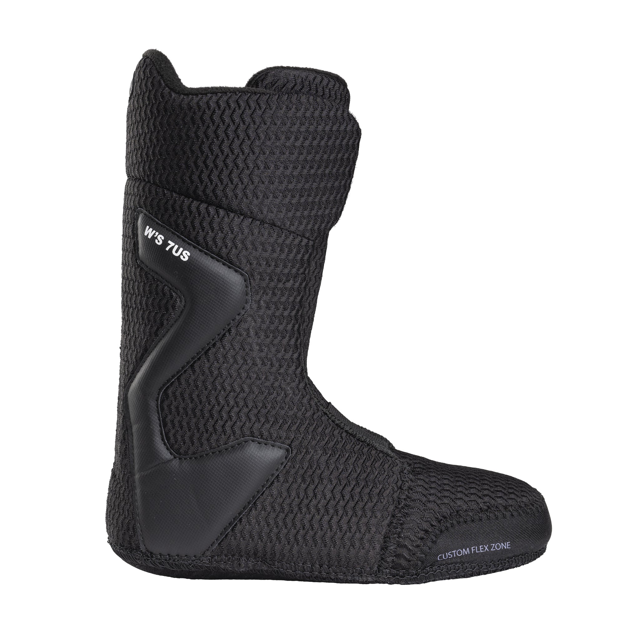 Nidecker Women's Altai Snowboard Boot 2025 - A black snowboard boot with a textured pattern on the upper material and a white logo on the side.