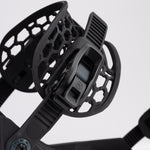 Nidecker Kaon Snowboard Binding 2025 - A black snowboard binding with a honeycomb pattern on the baseplate and straps.