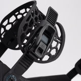 Nidecker Kaon Snowboard Binding 2025 - A black snowboard binding with a honeycomb pattern on the baseplate and straps.