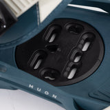 Nidecker Muon-X Bindings 2025 - Black bindings with silver buckles and a sleek, modern design.