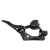 Nidecker Supermatic Carbon Snowboard Bindings 2025 - A pair of black snowboard bindings with a sleek, modern design and carbon fiber accents.