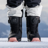 Nidecker Women's Altai Snowboard Boot 2025 - Black snowboard boots with a textured pattern on the toe and heel, featuring a BOA closure system.