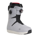 Nidecker Men's Altai Snowboard Boot 2025 - A black and white snowboard boot with a textured pattern on the toe cap, featuring a BOA closure system.