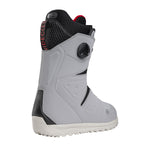 Nidecker Men's Altai Snowboard Boot 2025 - A black and white snowboard boot with a textured pattern on the toe cap, featuring a red logo on the side.
