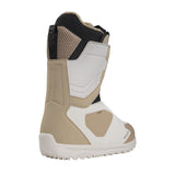 Nidecker Women's Cascade Snowboard Boot 2025 - A tan and white snowboard boot with a black strap on the side, featuring a textured sole.