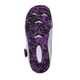 Nidecker Rift Women's Snowboard Boots 2025 - A pair of snowboard boots with a purple and black color scheme, featuring a floral pattern on the upper portion.