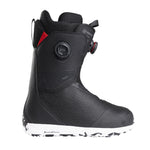 Nidecker Rift APX Men's Snowboard Boots 2025 - Black snowboard boots with red accents and a textured pattern on the toe cap.