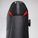 Nidecker Rift APX Men's Snowboard Boots 2025 - Black snowboard boots with red accents and a textured toe cap.