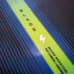 Nidecker Blade Snowboard 2025 - A snowboard with a sleek, modern design and a prominent "Blade" logo on its top surface.