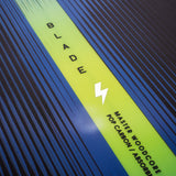 Nidecker Blade Snowboard 2025 - A snowboard with a sleek, modern design and a prominent "Blade" logo on its top surface.