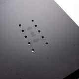 Nidecker Merc Snowboard 2025 - A black snowboard with a white logo on top and a white stripe along the bottom edge.