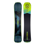 Nidecker Blade Snowboard 2025 - A black snowboard with a blue and green abstract design on top of it.