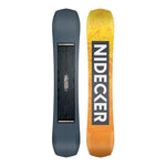 Nidecker Sensor Snowboard 2025 - A snowboard with a black background and white lettering, featuring the brand name "Nidecker" on top and the model name "Sensor" at the bottom.
