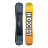 Nidecker Sensor Snowboard 2025 - A snowboard with a black background and white lettering, featuring the brand name "Nidecker" on top and the model name "Sensor" at the bottom.