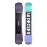 Nidecker Sensor Women's Snowboard 2025 - A purple snowboard with a black logo and white lettering on top of it.