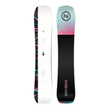 Nidecker Venus Women's Snowboard 2025 - A white snowboard with a black and pink marbled pattern on its top side.