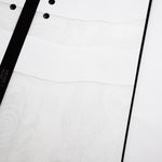 Nidecker Sensor Pro Snowboard 2025 - White snowboard with a black stripe down the middle and a black logo on the top left corner.