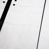 Nidecker Sensor Pro Snowboard 2025 - White snowboard with a black stripe down the middle and a black logo on the top left corner.