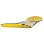 Nidecker Sensor Team Snowboard 2025 - A snowboard with a yellow and black design, featuring a white pattern on its top surface.
