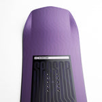 Nidecker Sensor Women's Snowboard 2025 - A purple snowboard with a wavy pattern and black lettering on top.