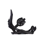 Now Women's Rebel Freestyle Binding 2024 - Black binding with white logo on top strap and "Rebel" text in white on bottom strap.