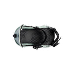 Now Women's Rebel Freestyle Binding 2024 - A mint green snowboard binding with a black honeycomb pattern on the baseplate and straps.