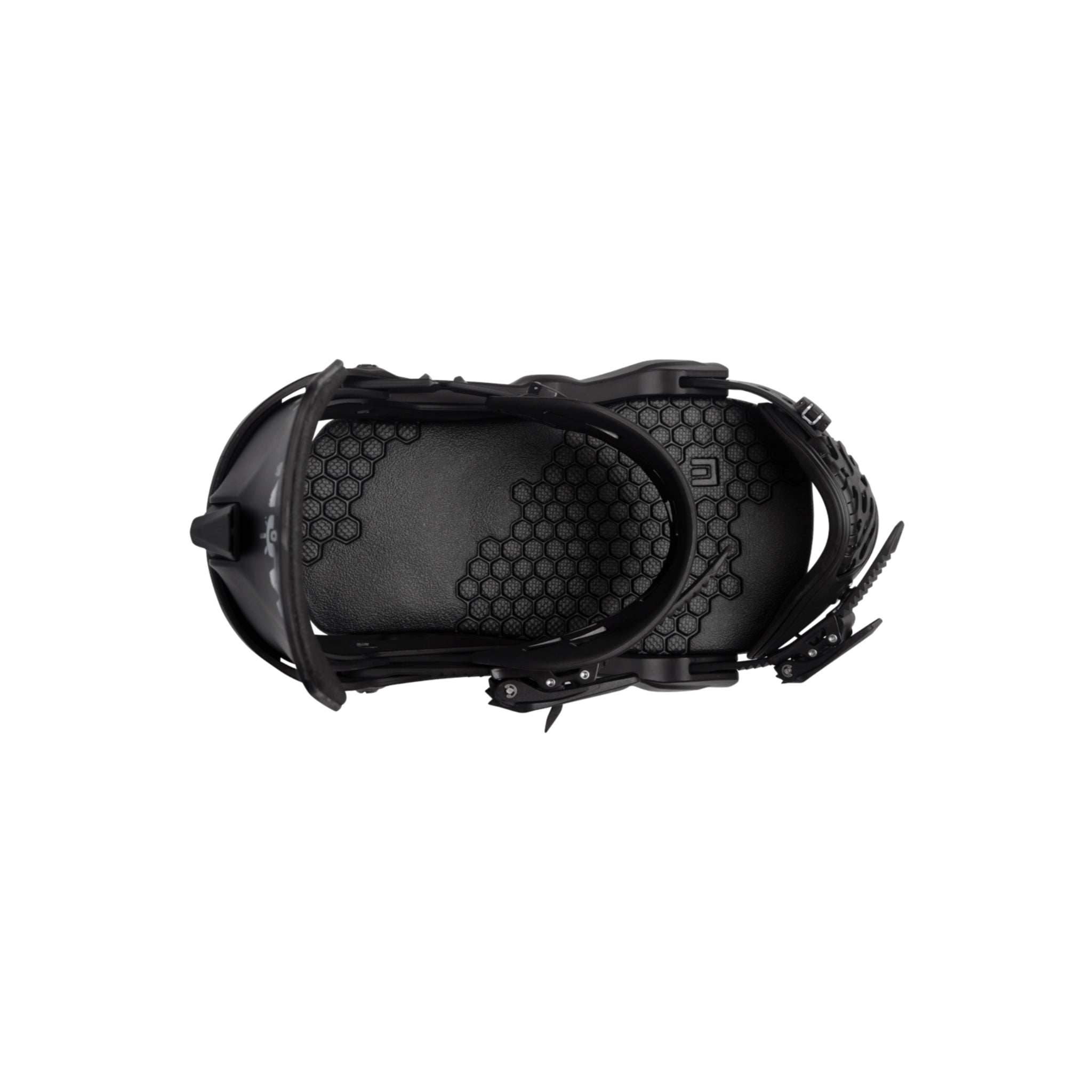 Now Women's Rebel Freestyle Binding 2024 - Black bindings with a honeycomb pattern on the baseplate and straps.
