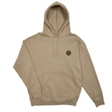 Airblaster OFP Hoodie 2025 - A tan hoodie with a small green logo on the left chest.
