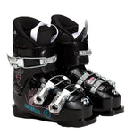 Dalbello Kid's Gaia 3.0 GW Ski Boots 2023 - Black ski boots with a white logo on the side and silver buckles.