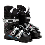 Dalbello Kid's Gaia 3.0 GW Ski Boots 2023 - Black ski boots with a white logo on the side and silver buckles.
