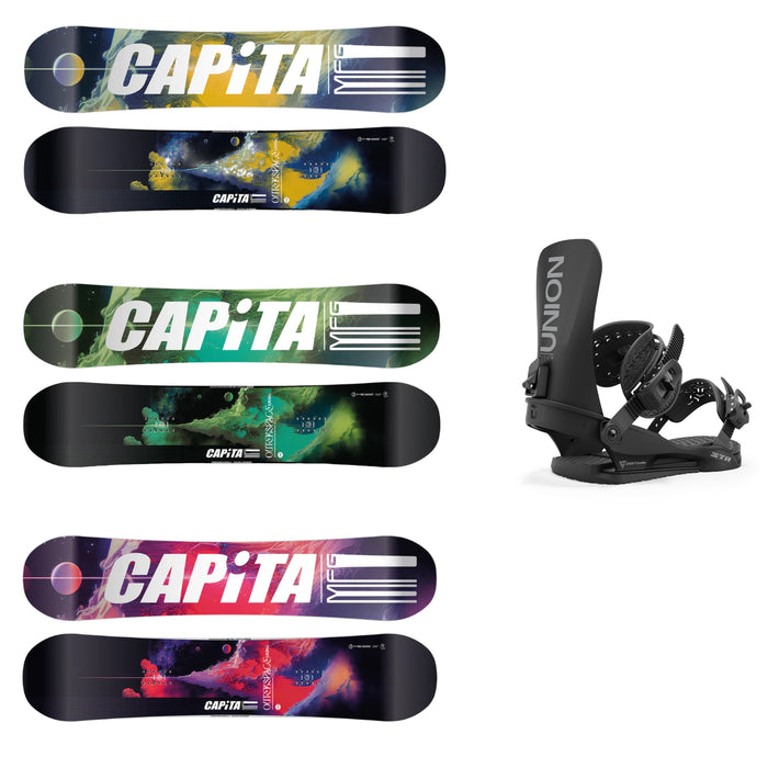 CAPiTA Outerspace Living Snowboard with Union STR Snowboard Bindings 2025