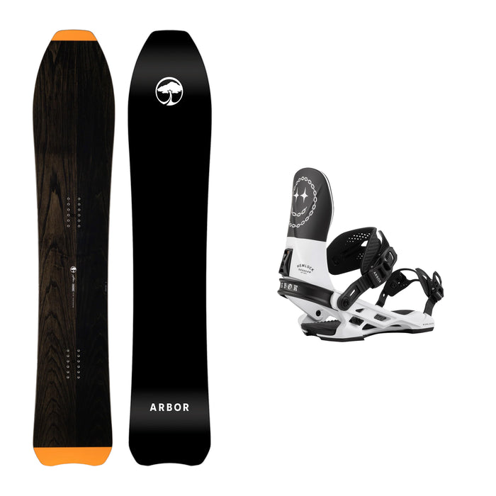 Arbor Padre Snowboard with Arbor Hemlock Boss Dog Binding 2025