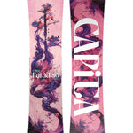 CAPiTA Women's Paradise Snowboard 2025 - A pink snowboard with a tree and flowers on it.