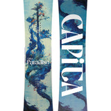 CAPiTA Women's Paradise Snowboard 2025 - A blue snowboard with a tree and flowers on it.
