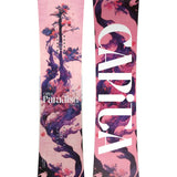 CAPiTA Women's Paradise Snowboard 2025 - A pink snowboard with a tree and flowers design on it.
